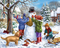 Building A Snowman on A Snow Day 300 Pieces