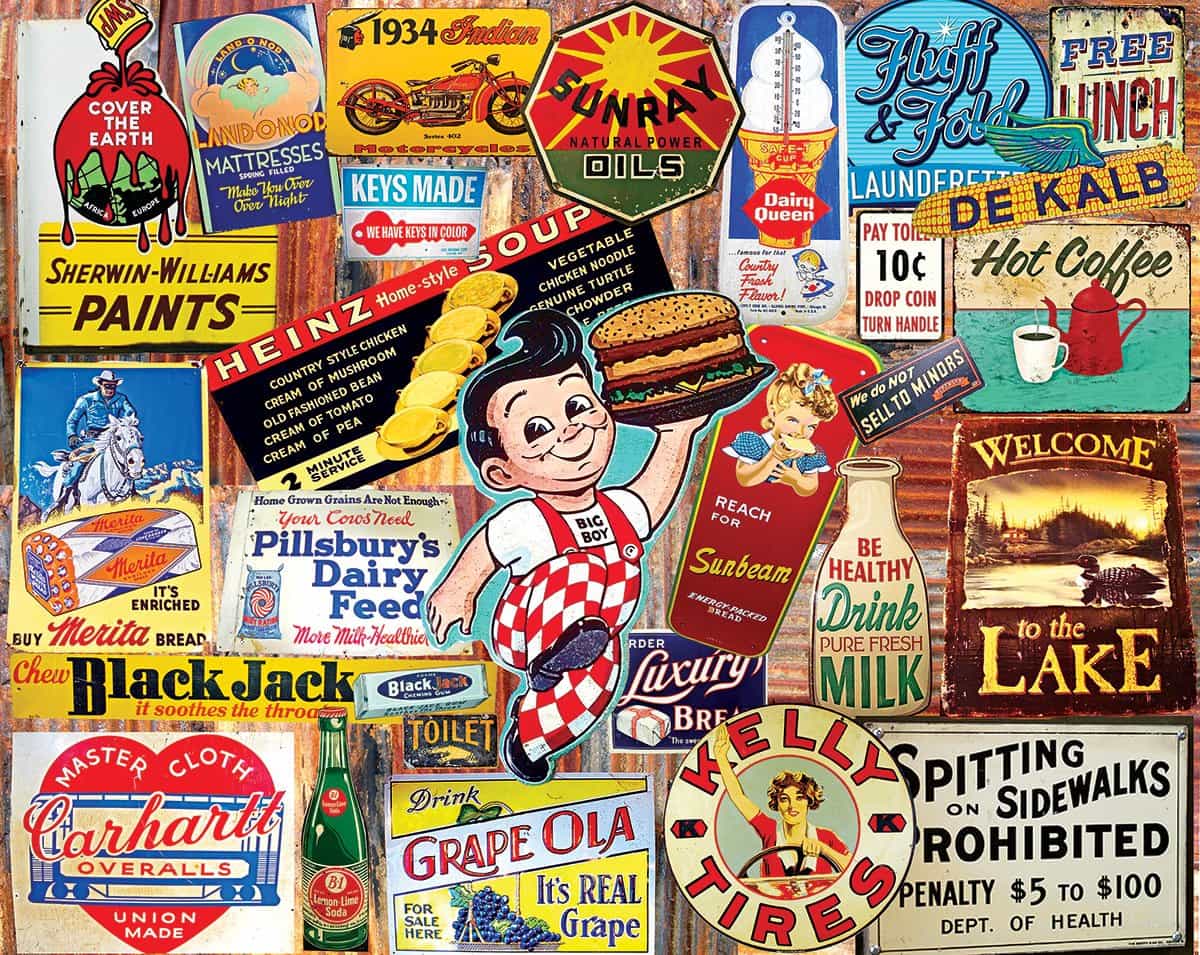 Vintage Signs 1000 Pieces