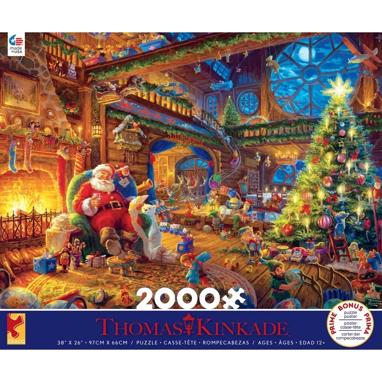 Santa's Workshop Thomas Kinkade 2000 Pieces