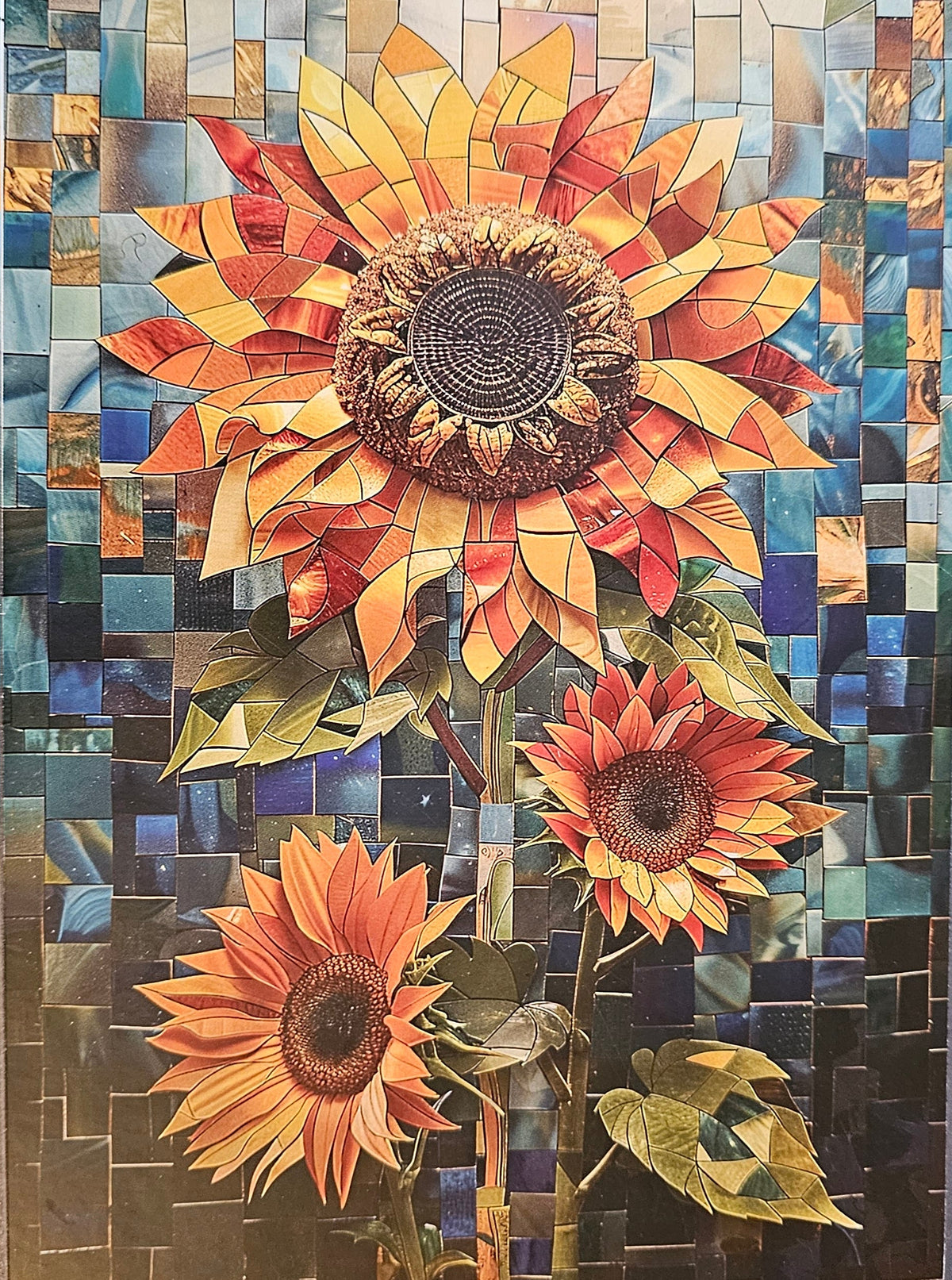Mosaic Sunflowers 1000 Pieces
