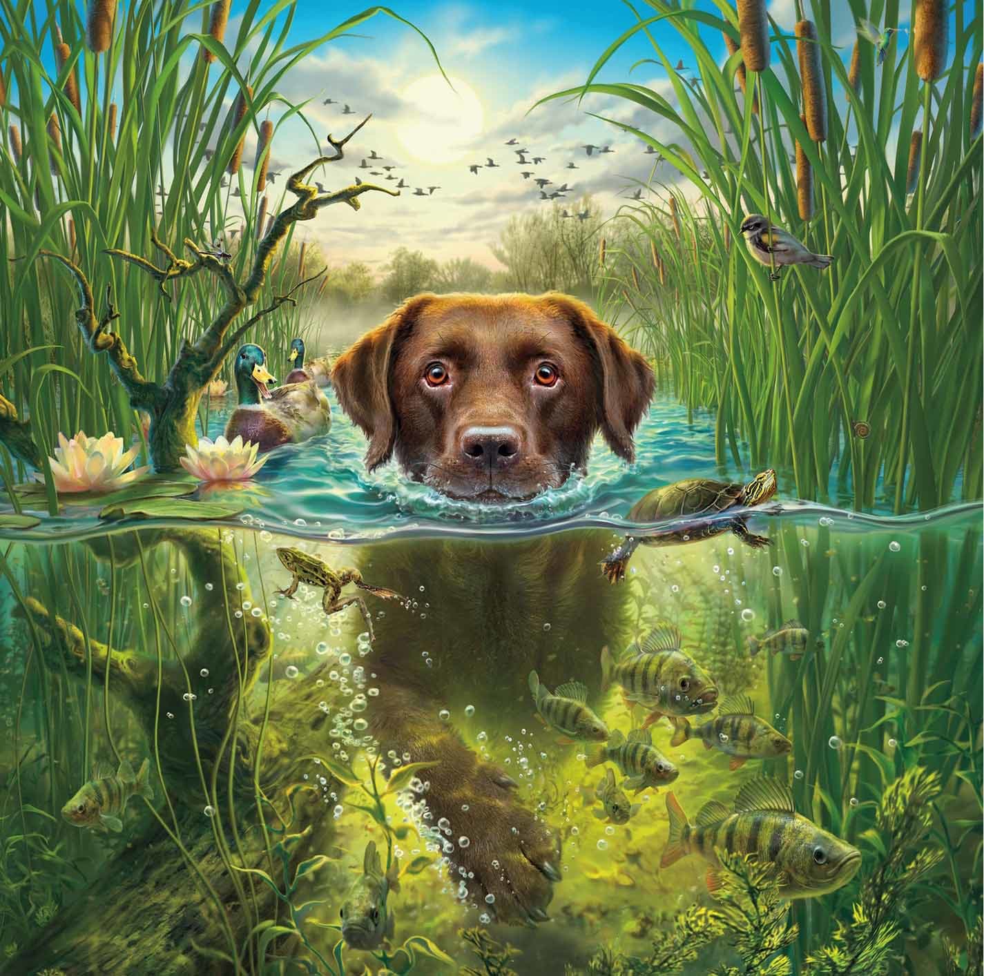 Retriever's Marsh Adventure  500 Pieces
