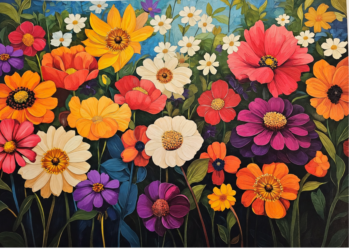 Colorful Flowers 1000 Pieces