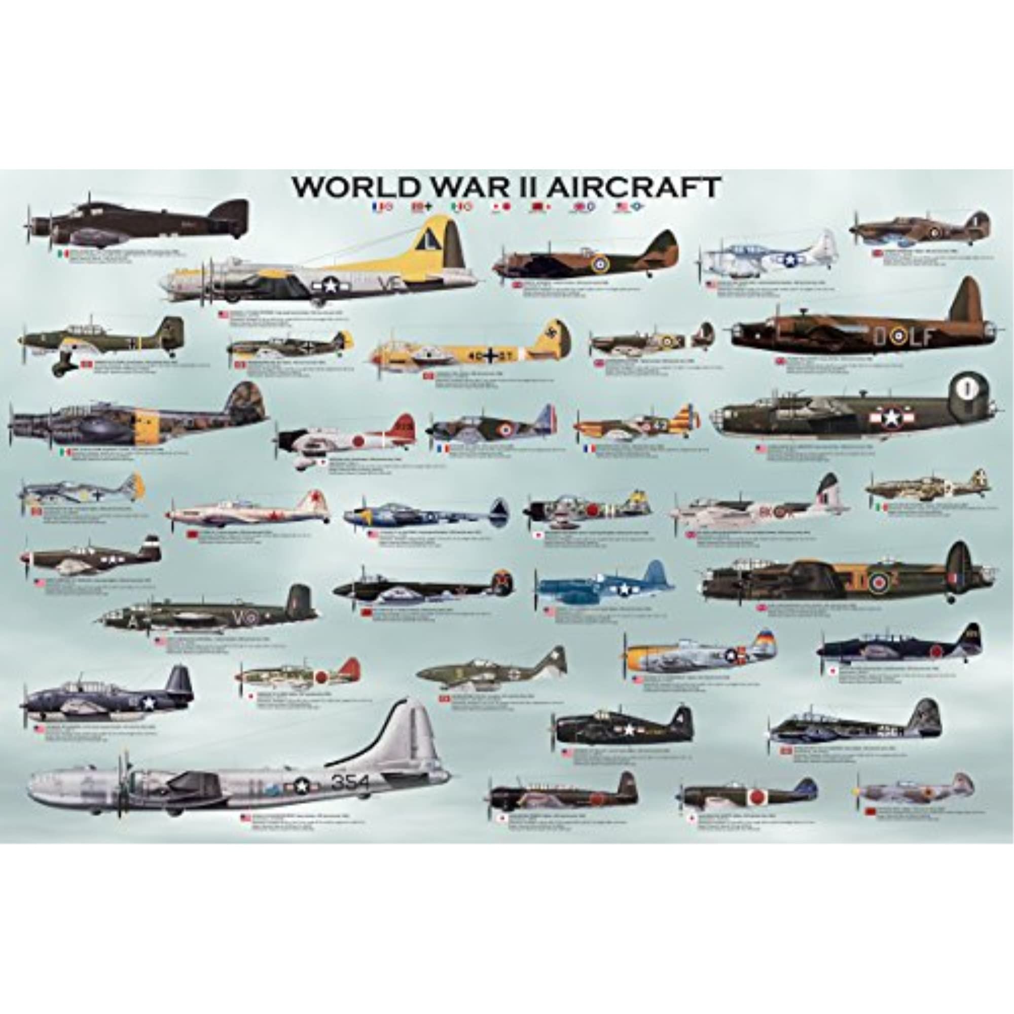 World War II Aircraft 1000 Pieces