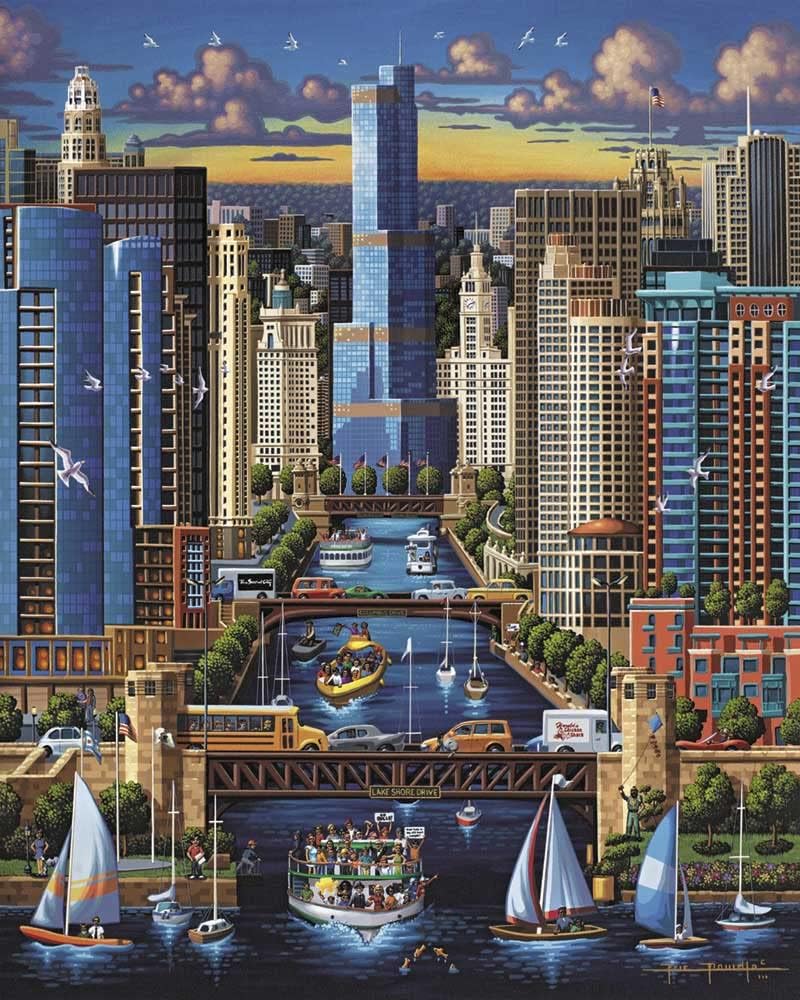 Chicago River 500 Pieces