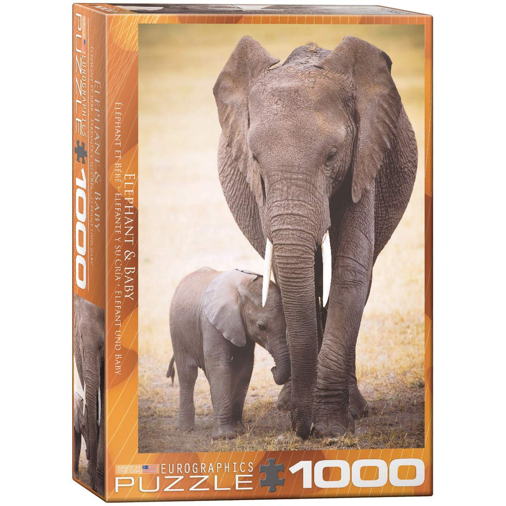 Elephant and Baby 1000 Pieces