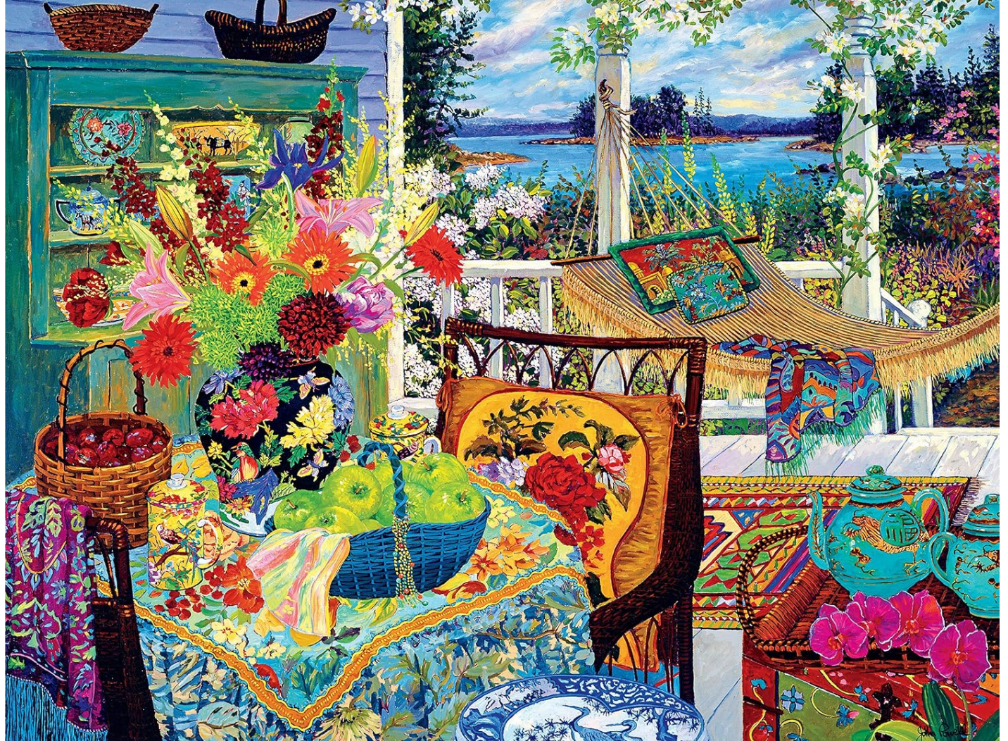 Turquoise Tea and Harvest Apples 300 Pieces