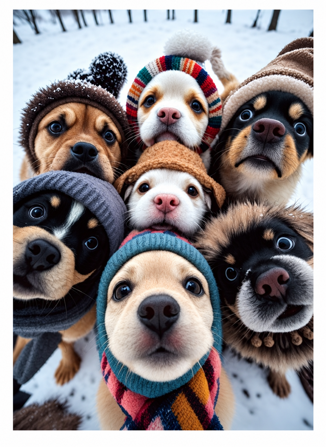 Winter Puppy Selfie 300 Pieces