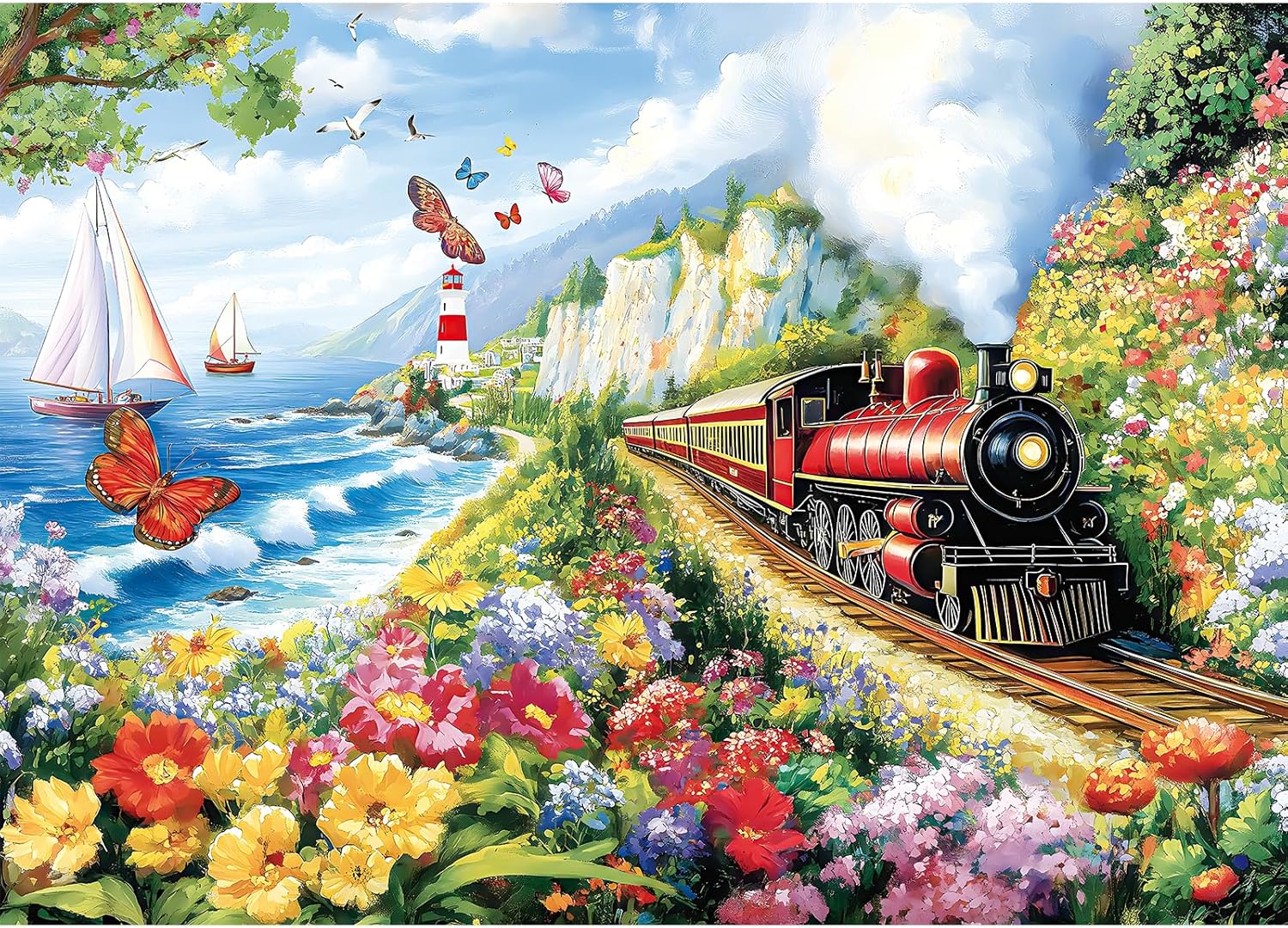 Coastal Train 1000 Pieces