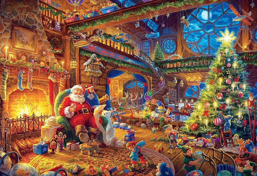 Santa's Workshop Thomas Kinkade 2000 Pieces