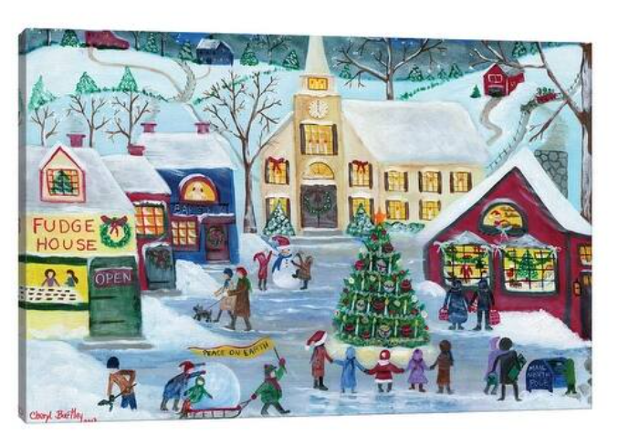 Christmas Holiday Shopping Village 1000 Pieces