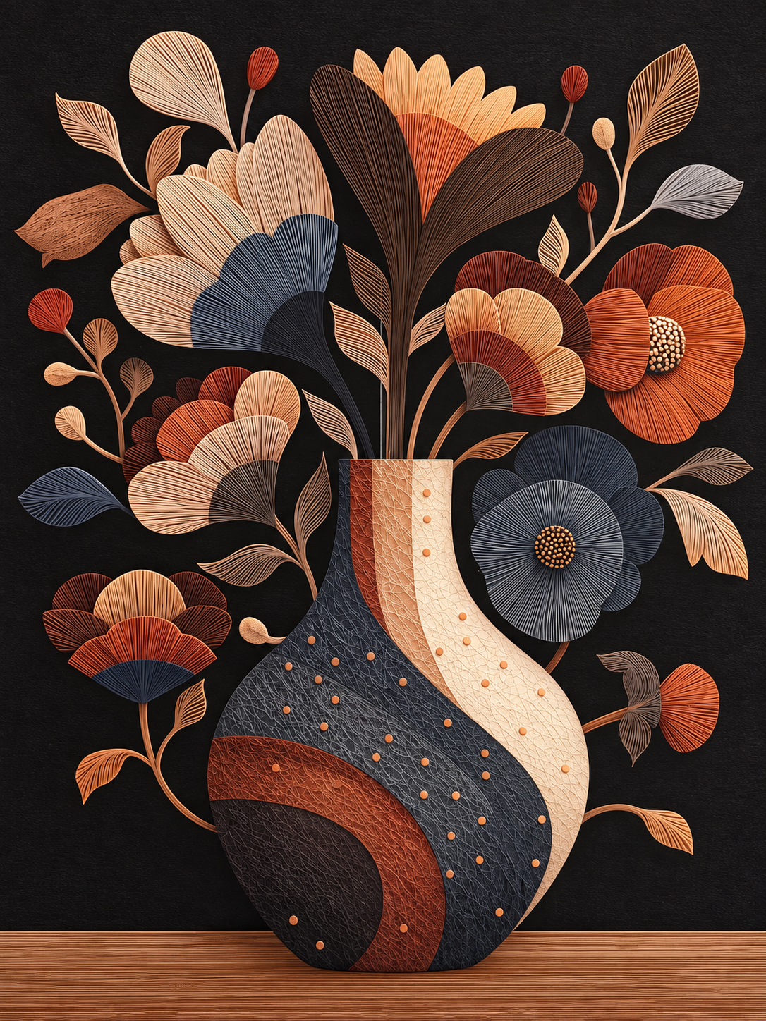 Paper Vase 1000 Pieces