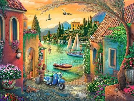 European Villa Views 750 Pieces